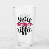 niedlicher Eistee liebt Wortkunst Glas (Vorderseite)