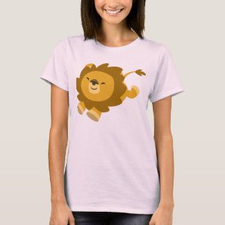 Niedlicher ekstatischer Cartoon Löwe T - Shirt
