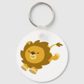 Niedlicher Ekstatischer Cartoon Löwenanteil Schlüs Schlüsselanhänger (Vorderseite)