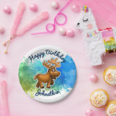 Niedlicher Elch-Teller Pappteller (Party)