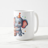 Niedlicher Elefant 12. Geburtstag Kaffeetasse (VorderseiteRechts)