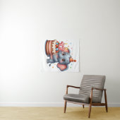 Niedlicher Elefant 12. Geburtstag Wandteppich (Beispiel (Horizontal))