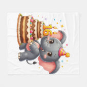 Niedlicher Elefant 16. Geburtstag Fleecedecke (Vorderseite (Horizontal))