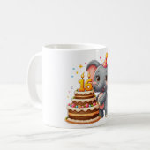Niedlicher Elefant 16. Geburtstag Kaffeetasse (Vorderseite Links)