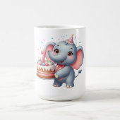Niedlicher Elefant 7. Geburtstag Kaffeetasse (Mittel)