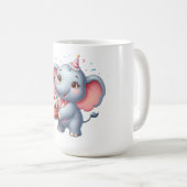 Niedlicher Elefant 7. Geburtstag Kaffeetasse (VorderseiteRechts)