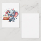 Niedlicher Elefant 7. Geburtstag Telefonnummerkarte (Vorne/Hinten)