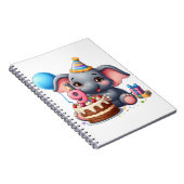 Niedlicher Elefant 9. Geburtstag Notizblock (Rechte Seite)