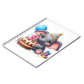 Niedlicher Elefant 9. Geburtstag Notizblock (Linke Seite)