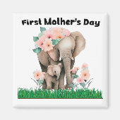 Niedlicher Elefant am ersten Muttertag Magnet (Vorne)