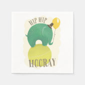 Niedlicher Elefant. Angesagter Angesagter Hooray K Serviette (Vorderseite)