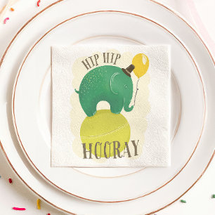 Niedlicher Elefant. Angesagter Angesagter Hooray K Serviette