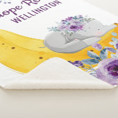 Niedlicher Elefant auf einer Banane + Violette Blu Sherpadecke (3/4)