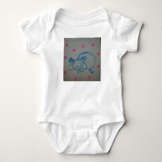Niedlicher Elefant Baby Strampler (Vorderseite)