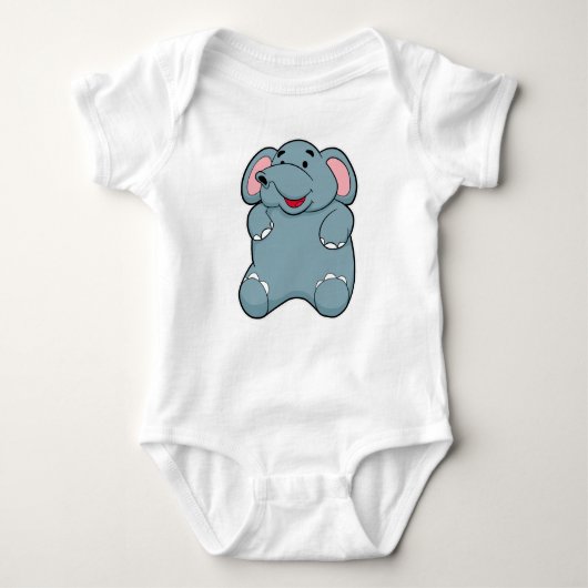Niedlicher Elefant Baby Strampler (Vorderseite)