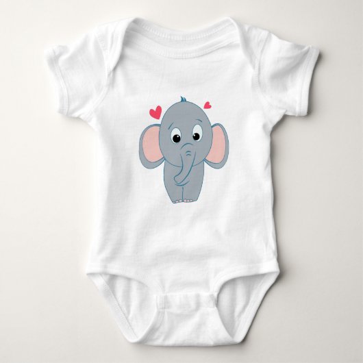 Niedlicher Elefant Baby Strampler (Vorderseite)
