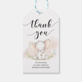 Niedlicher Elefant-Babyduschenschild personalisier Geschenkanhänger