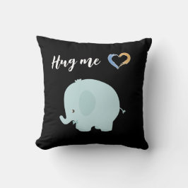 Niedlicher Elefant, bedruckt Throw Kissen