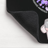 Niedlicher Elefant bläst Lila Ballons Überdosis Mousepad (Ecke)