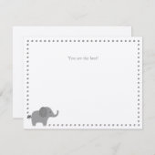 Niedlicher Elefant Dankeschön Note Card Mitteilungskarte (Vorne/Hinten)