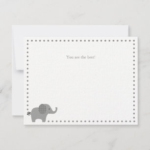 Niedlicher Elefant Dankeschön Note Card Mitteilungskarte