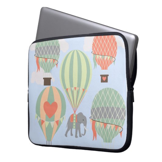 Niedlicher Elefant, der das Laptopschutzhülle (Vorderseite Links)