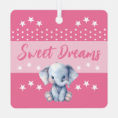 Niedlicher Elefant, der den Namen hinzufügt, schlä Ornament Aus Metall (Rückseite)