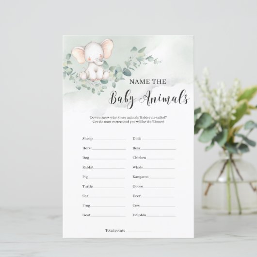 Niedlicher Elefant des Babys (Stehend Vorderseite)