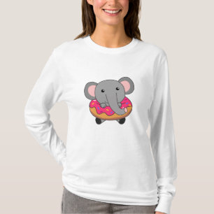 Niedlicher Elefant Donut Candy Sprinkles T-Shirt