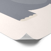 Niedlicher Elefant eines Kindes mit einem nach Maß Poster (Ecke)