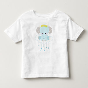 Niedlicher Elefant, Elefant auf einer Wolke, Krone Kleinkind T-shirt