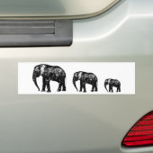 Niedlicher Elefant-Familien-Silhouetteentwurf Autoaufkleber (Auf Auto)
