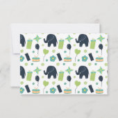 Niedlicher Elefant | Foto Birthday Party Card (Rückseite)