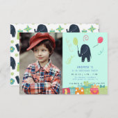 Niedlicher Elefant | Foto Birthday Party Card (Vorne/Hinten)