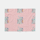 niedlicher Elefant für Kinder Fleecedecke (Vorderseite (Horizontal))