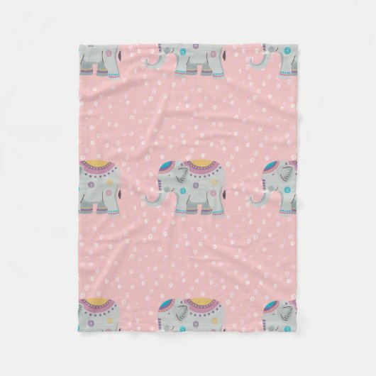 niedlicher Elefant für Kinder Fleecedecke (Vorderseite)