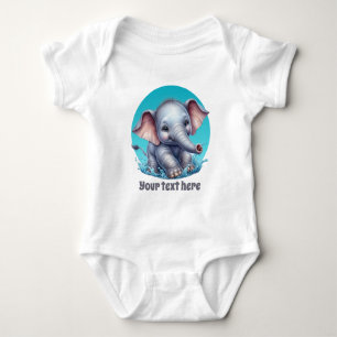 Niedlicher Elefant für Kleinkinder Baby Strampler