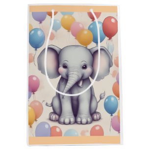Niedlicher Elefant Geburtstag Mittlere Geschenktüte