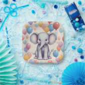 Niedlicher Elefant Geburtstag Pappteller (Party)