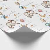 Niedlicher Elefant Geschenkpapier (Ecke)