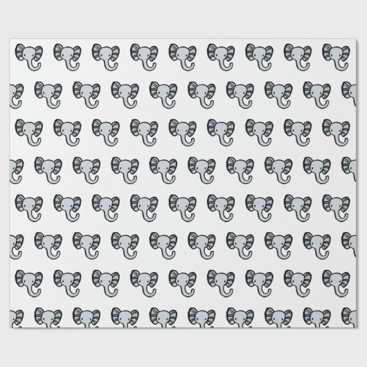 Niedlicher Elefant Geschenkpapier (Flach)