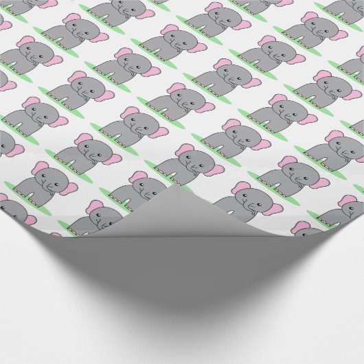 Niedlicher Elefant Geschenkpapier (Ecke)