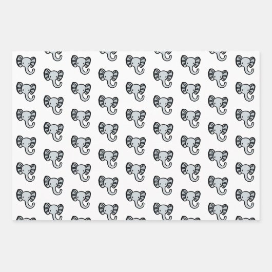 Niedlicher Elefant Geschenkpapier Set (Vorderseite 3)