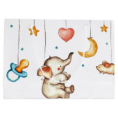 Niedlicher Elefant Große Geschenktüte (Rückseite)