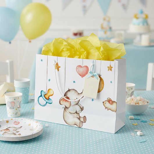 Niedlicher Elefant Große Geschenktüte