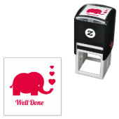 Niedlicher Elefant Gut gemacht Lehrer Briefmarke Permastempel (Beispiel)