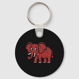 Niedlicher Elefant Heart Kids Mens Womens Valentin Schlüsselanhänger