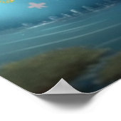 Niedlicher Elefant im Kinderzimmer Personalisierte Poster (Ecke)