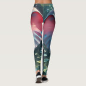 Niedlicher Elefant im Regen Leggings (Rückseite)