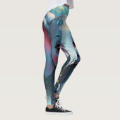 Niedlicher Elefant im Regen Leggings (Rechts)